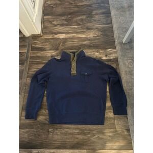 VTG POLO RALPH LAUREN Size‎ XL Mens 1/4 Zip Thick Cotton Sweatshirt TALON 424